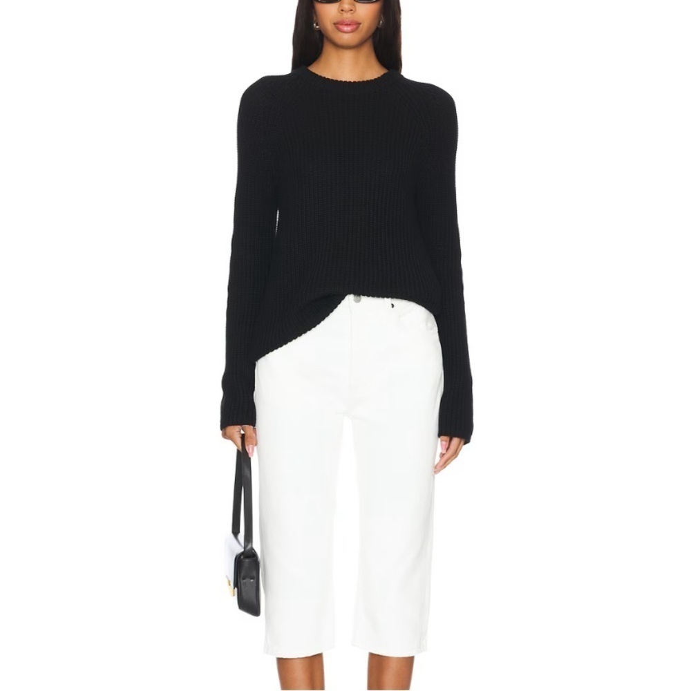 525 America- Black Ribbed Longsleeve Crewneck Sweater